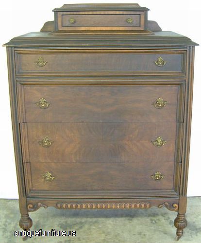 Antique Burl Walnut Chest