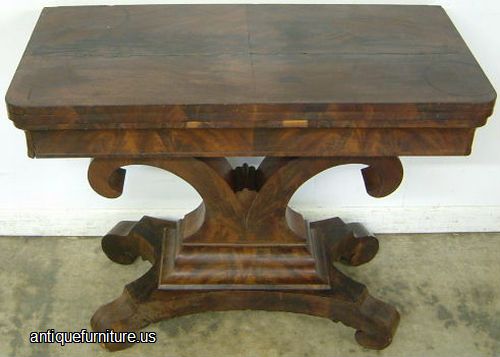 Antique Flame Mahogany Game Table