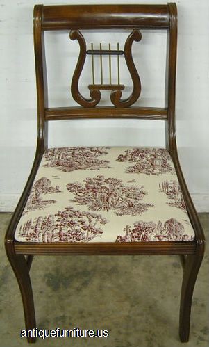 Antique Mahogany Lyre Back Chair