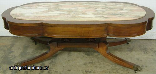 Antique Marble Top Coffee Table