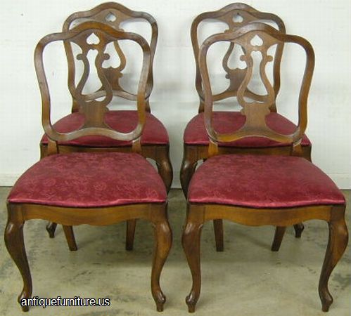 Antique Set French Style Cherry Dining Chairs