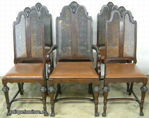 Antique Set Walnut Dining Chairs