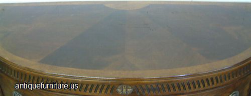 Antique Flame Mahogany Demilune Top