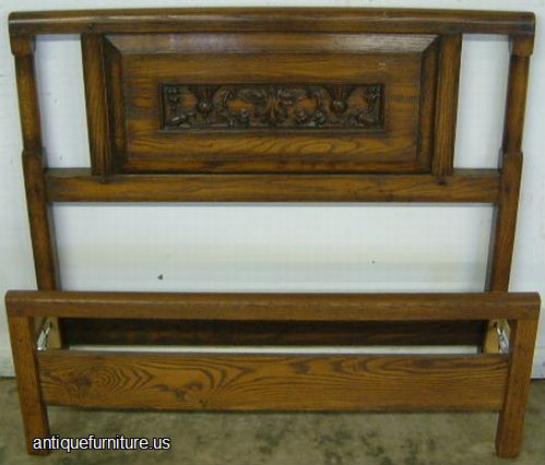 Antique Oak Twin Bed