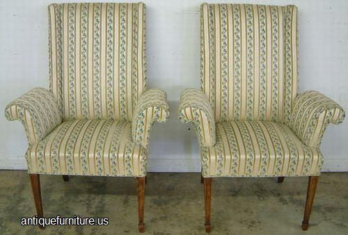 Antique Pair Fireside Chairs