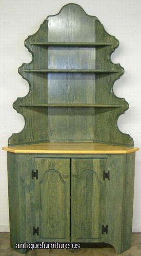 Antique Corner Hutch