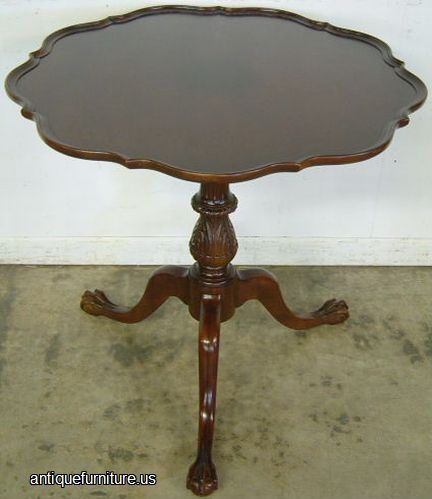 Antique Ornate Mahogany Piecrust Table