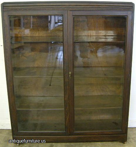 Antique Double Glass Door Bookcase