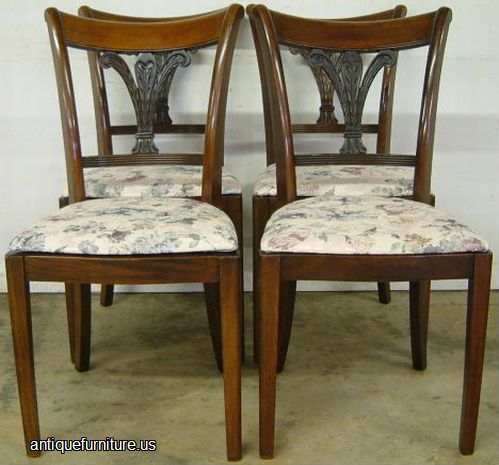 Antique Set Of 6 Mahogany Dining Chairs