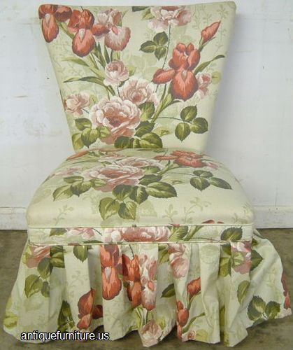 Antique Upholstered Boudoir Chair