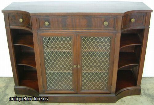 Antique Flame Mahogany Credenza