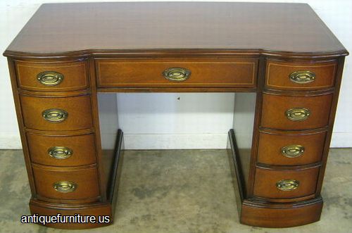 Antique Mahogany Kneehole Desk
