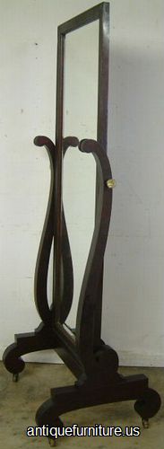 Antique Empire Mahogany Pier Mirror