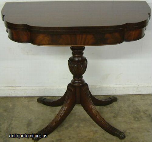 Antique Flame Mahogany Game Table