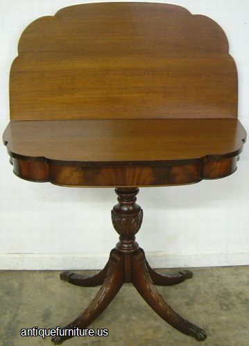 Antique Flame Mahogany Game Table