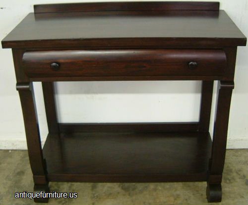 Antique Mahogany Empire Server With One Drawer