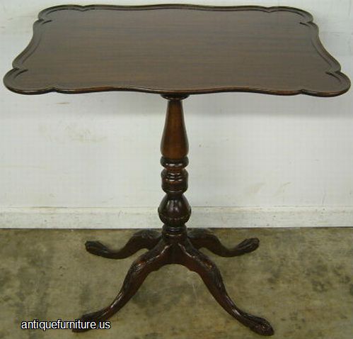 Antique Mahogany Talon Foot Center Table
