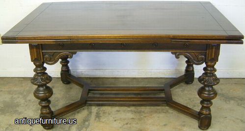 Antique Walnut Refractory Dining Table