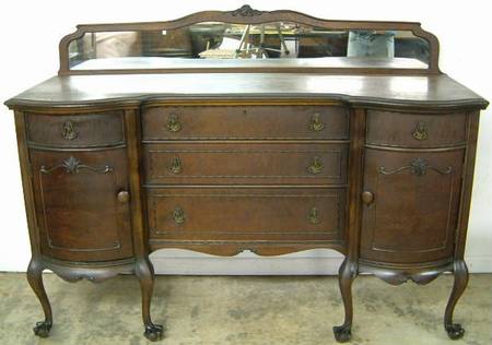 Antique Burl Walnut Ball And Claw Chest