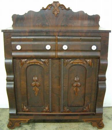 Antique Empire Flame Mahogany Jelly Cupboard