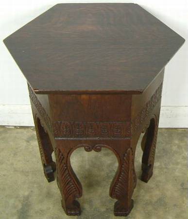 Antique Larkin Oak Plant Stand