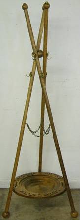 Antique Oak Tripod Umbrella Stand