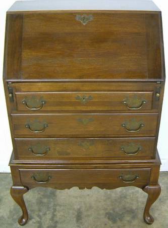 Antique Queen Ann Cherry Drop Front Desk