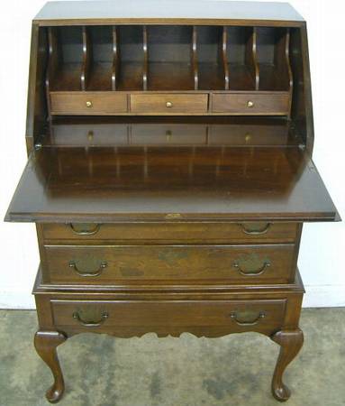 Antique Queen Ann Cherry Drop Front Desk