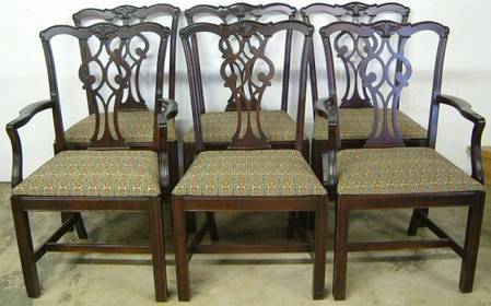Antique Set Mahogany Dining Chairs