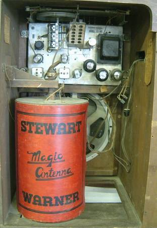Antique Stewart Warner 11 8d6 Floor Model Radio Magic Antenna