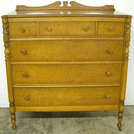 Antique Tiger Maple Chest