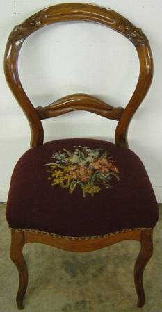 Antique Victorian Needlepoint Chair