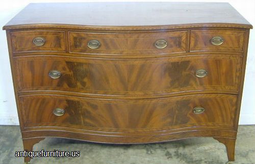Antique Flame Mahogany Dresser