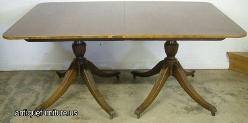 Antique Inlaid Mahogany Dining Table