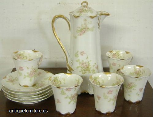 Antique Limoges Chocolate Set