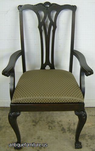 Antique Mahogany Ball Claw Dining Chair