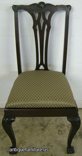 Antique Mahogany Ball Claw Dining Chair