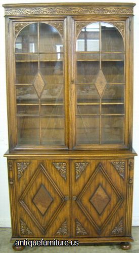 Antique Oak China Cabinet