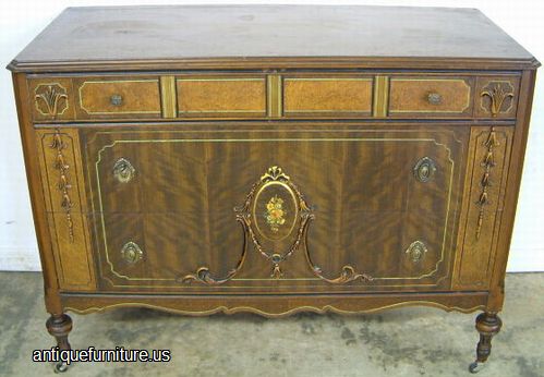 Antique Ornate Walnut Dresser