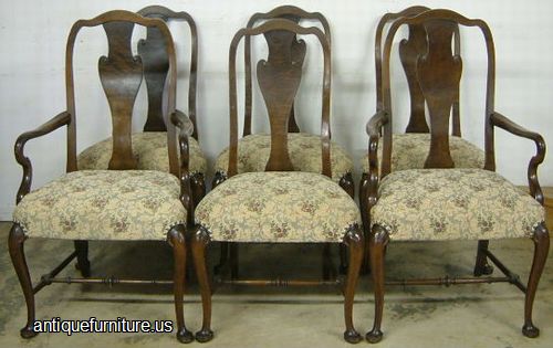 Antique Set Walnut Dining Chairs