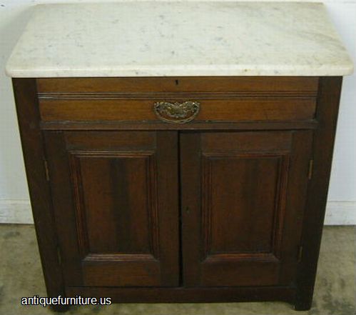 Antique Walnut Marbletop Washstand