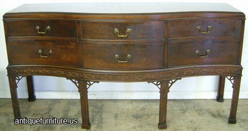 Antique Flame Mahogany Sideboard