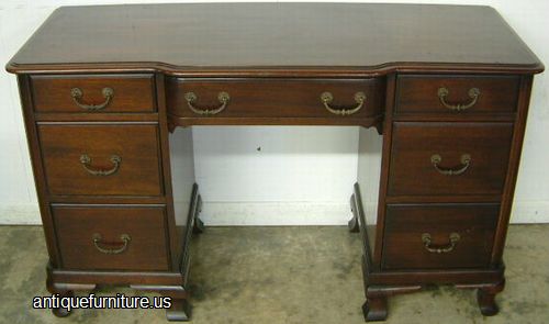 Antique Mahogany Kneehole Desk