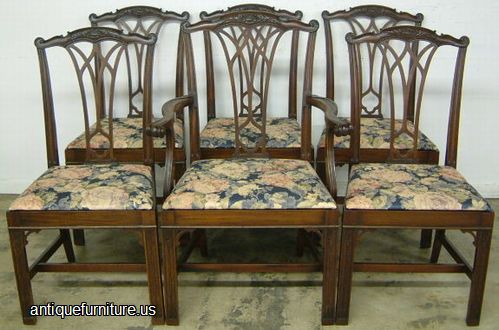 Antique Set Mahogany Dining Chairs