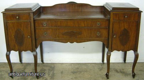 Antique Walnut Drop Center Sideboard