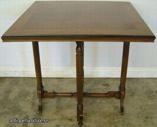 Antique Burl Walnut Card Table
