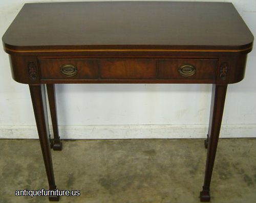 Antique Mahogany Berkey And Gay Game Table