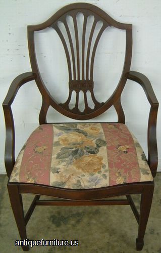 Antique Mahogany Shieldback Dining Chair