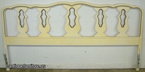 Antique Paint Decorated King Size Headboard