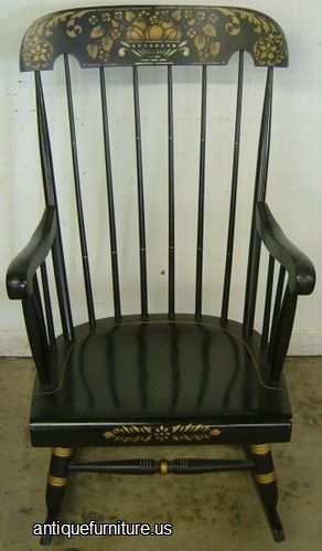 Antique Paint Decorated Rocker